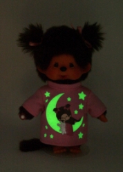 Afbeeldingen van Monchhichi Glow in the Dark meisje 20 cm