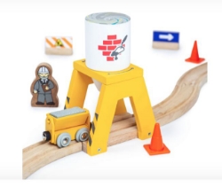 Afbeeldingen van Houten treinbaangebouw Cement silo Bigjigs