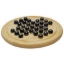Image de Solitair houten bord 22 cm met zwarte glazen knikkers