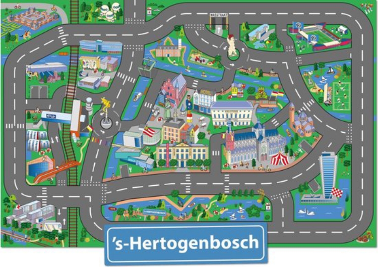 Bild von Speelkleed Den Bosch -  's-Hertogenbosch 115 x 175 cm