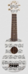 Afbeeldingen van Ukelele gitaar 4-snaren Print Muzieknoten Calista