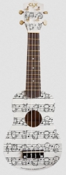 Bild von Ukelele gitaar 4-snaren Print Muzieknoten Calista