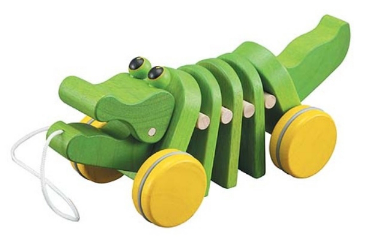 Picture of Trekfiguur Dansende krokodil groen Plantoys