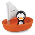 Afbeeldingen van Badspeelgoed Zeilboot Pinguin Plantoys