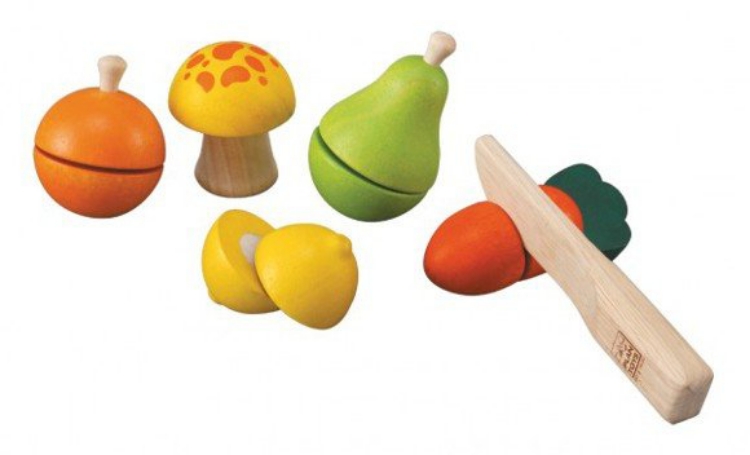 Afbeeldingen van Speelset groente en fruit  Plantoys