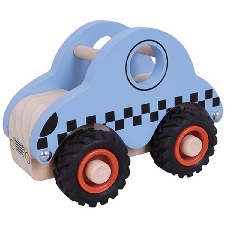 Picture of Houten taxi met rubber wielen