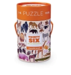Picture of Legpuzzel 100 stukjes 36 wilde dieren Stevig karton Crocodile Creek