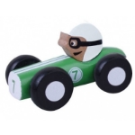 Afbeeldingen van Joueco - Houten raceauto in doos groen