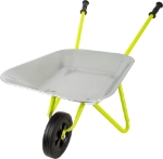 Afbeeldingen van Metalen kruiwagen met groen frame