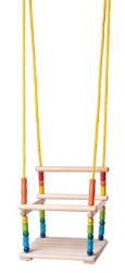 Afbeeldingen van SALE!!!   Kleuter schommel kleurrijk met extra rugsteun