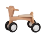 Afbeeldingen van Loopfiets beukenhout naturel, blanke ogen en witte wielen, Van Dijk Toys