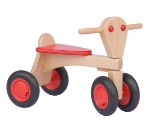 Picture of Loopfiets beukenhout Rood Van Dijk Toys Vierwieler kinderfiets