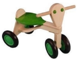 Picture of Loopfiets berken hout lime groen Van Dijk Toys vierwieler kinderfiets