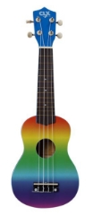 Afbeeldingen van Ukelele gitaar 4-snaren Print Regenboog Calista