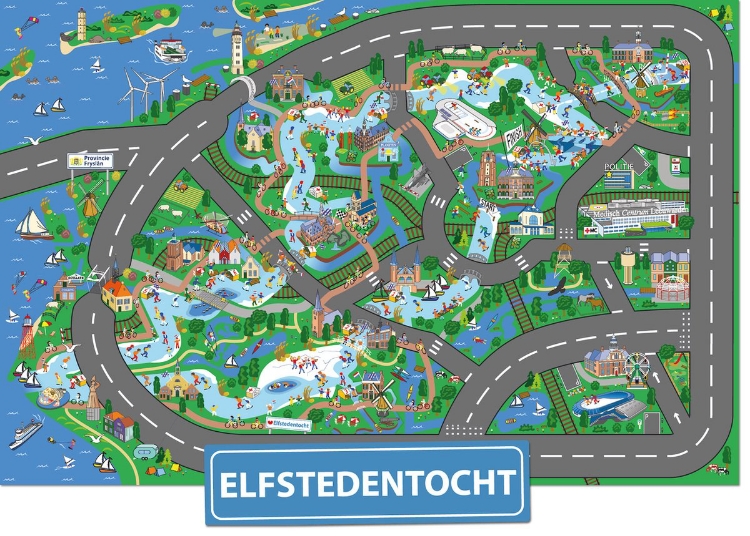 Bild von Speelkleed Elf steden Elfstedentocht 115x175cm