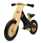 Picture of SALE!!!   Loopfiets balansfiets Classic Zwart dicht houten wiel Kinderfeets