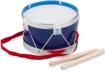 Afbeeldingen van Blikken trommel 17 cm blauw New classic