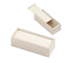 Picture of Houten kistje met schuifdeksel 18 x 7 x 5 cm