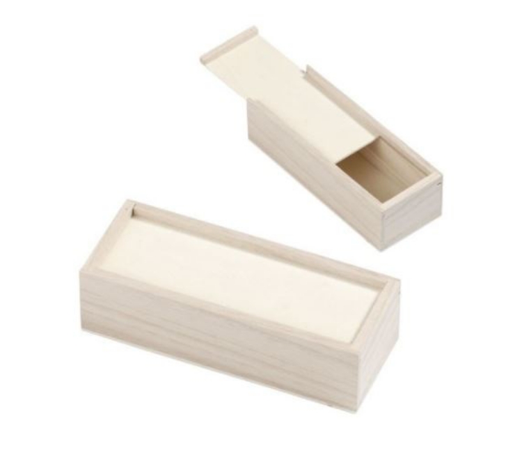Picture of Houten kistje met schuifdeksel 18 x 7 x 5 cm