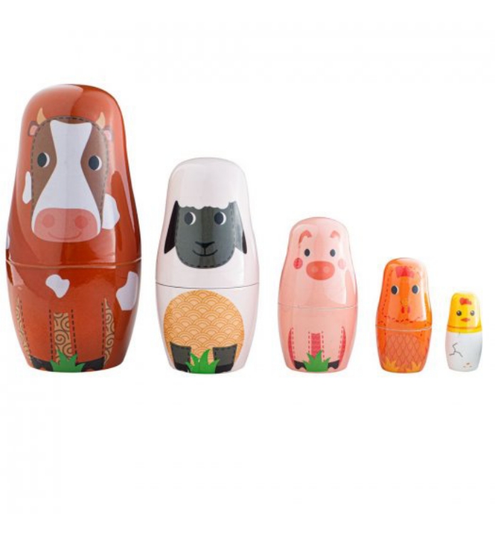 Picture of Boerderijdieren 5 Matroesjka poppetjes