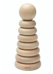 Afbeeldingen van Stapeltoren naturel hout Plantoys