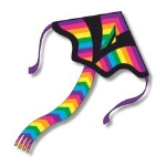 Picture of Vlieger Regenboog met staart 125 x 145 cm 1 lijns