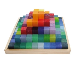 Afbeeldingen van Kleine Pyramide gekleurde blokjes Grimms