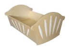 Picture of Poppenschommelwieg naturel met wit Van Dijk Toys