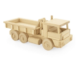 Picture of Container-vrachtauto met afzetbare container 24 cm 100% beukenhout Ceeda Cavity
