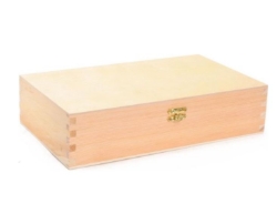 Tekenkist Naturel Grenen – 3-Vaks Tekendoos – 27x16x6,5 cm