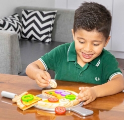 Afbeeldingen van Grote houten Pizzaset - New Classic Toys