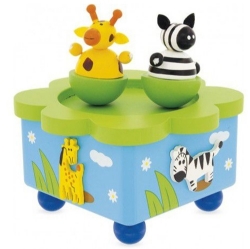 Afbeeldingen van Muziekdoosje dansende giraf en zebra