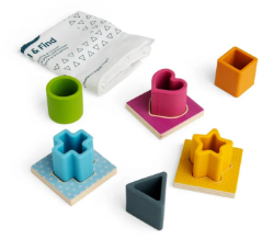 Afbeeldingen van Voel en vind, feel and find, voelspelletje Bigjigs