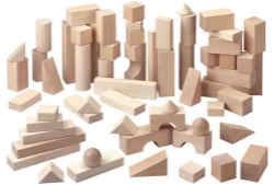 HABA Bouwblokken Basisset Groot 60 stuks natuurlijk beukenhout
