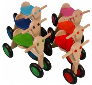 Image de la catégorie Van Dijk Toys Houten loopfietsen 4-wieler - vanaf 1 jaar
