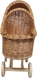 Picture of Poppenwagen riet zonder bekleding met vaste kap
