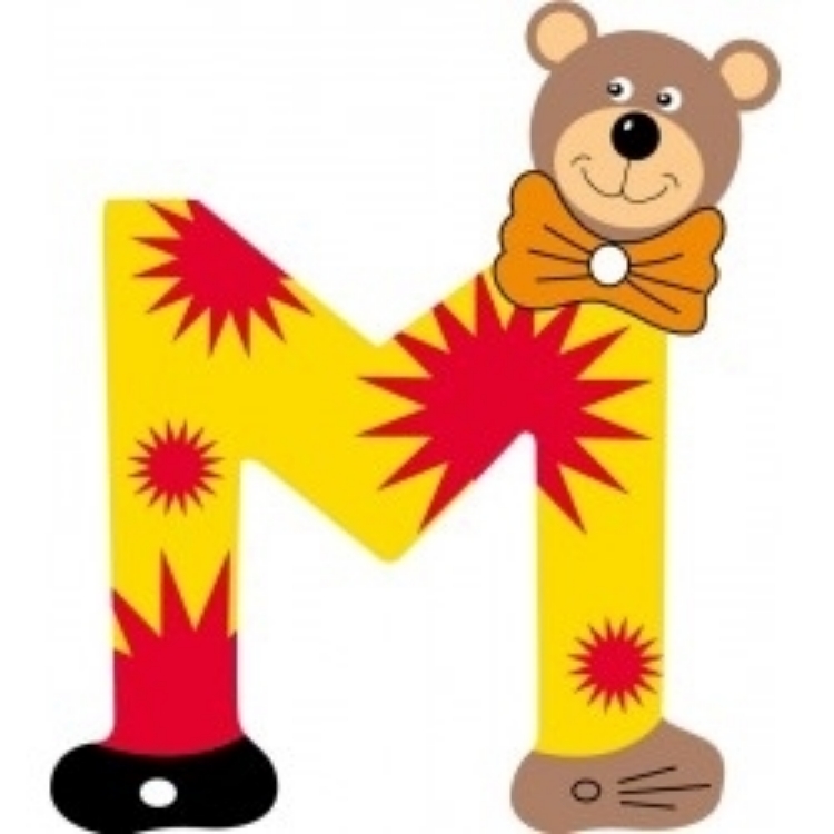 Image de Gekleurde beren letter M