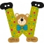 Image de Gekleurde beren letter W