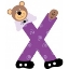 Image de Gekleurde beren letter X