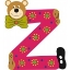 Image de Gekleurde beren letter Z