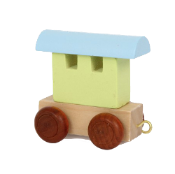 Image de Lettertrein wagon Alfabet gekleurd