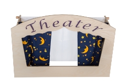 Afbeeldingen van Theater tafelmodel Wit hout Van Dijk Toys