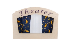 Afbeeldingen van Theater tafelmodel Wit hout Van Dijk Toys