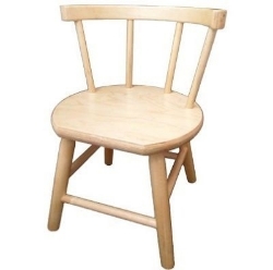Afbeeldingen van Kinderstoel, naturel zitvlak gebogen leuning, beukenhout Van Dijk Toys