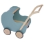 Bild von Poppenwagen vintage blauw-groen hout Van Dijk Toys