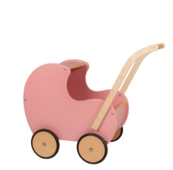Afbeeldingen van Van Dijk Toys Poppenwagen hout vintage oud-roze