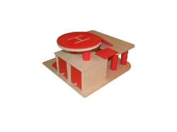 Afbeeldingen van Garage Hout met helikopterdek rood Van Dijk Toys  Vanaf 2 jaar