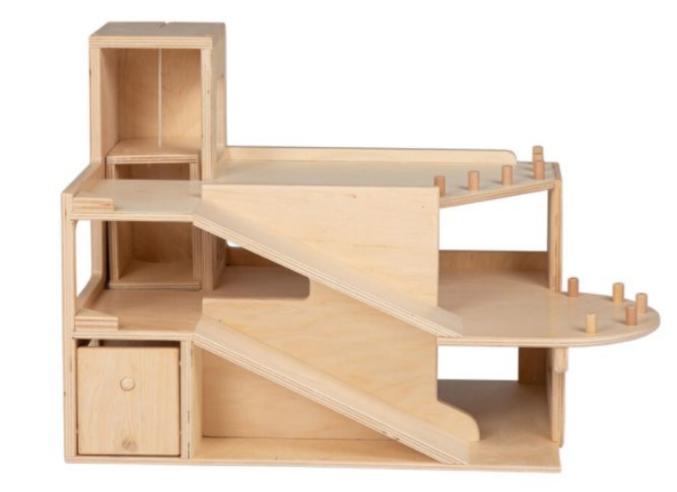 Bild von Garage, groot 2 verdiepingen met lift naturel - Van DijkToys
