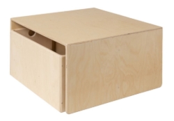 Van Dijk Toys Houten Kubustafel & Kinderbank – 2-in-1, Naturel – Voor 1-8 Jaar