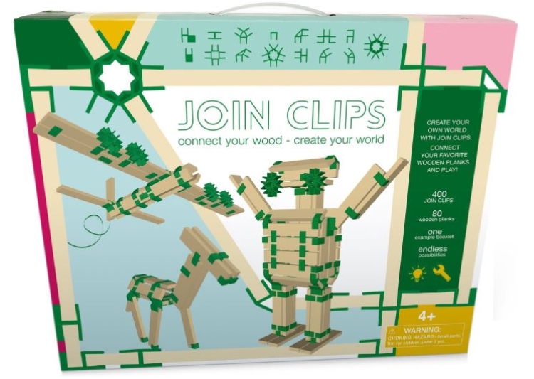 JOIN CLIPS Bouwplankjes Basisset - Luxe Pro Edition - 80 plankjes & 400 clips - Vanaf 4 jaar